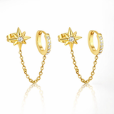 Naira Double Chain Earrings