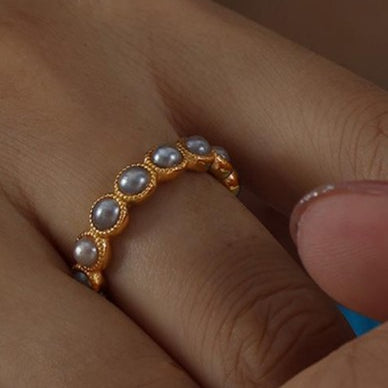 Pearl Halo Ring