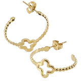 Clover Half Hoop Earrings