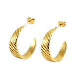 Diagonal Half Hoop Earrings
