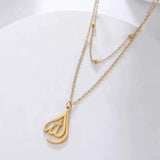Teardrop Allah Double Layer Necklace