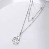 Teardrop Allah Double Layer Necklace