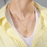 Teardrop Allah Double Layer Necklace