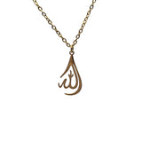 Dainty Teardrop Allah Necklace